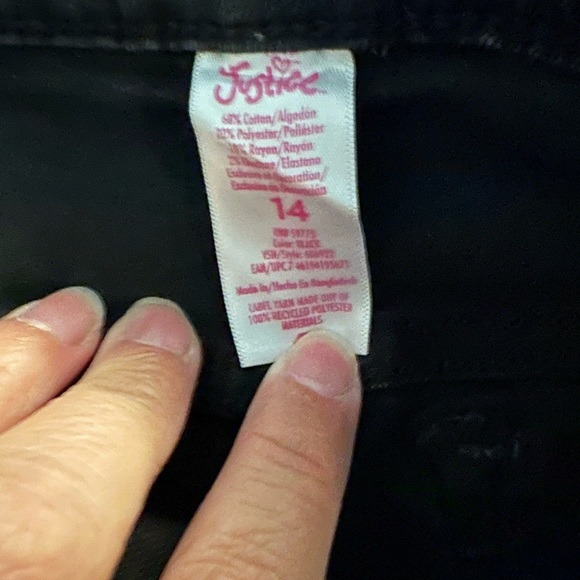 Distressed black denim shorts - Picture 2 of 2